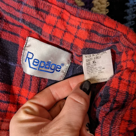 Vintage flannel long sleeve xl hiking outdoors shirt button down - Picture 5 of 5